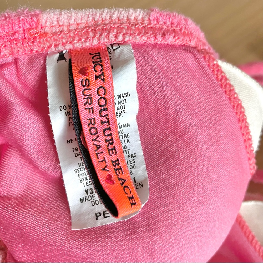 Juicy couture y2k terry pink bikini top - Picture 3 of 9